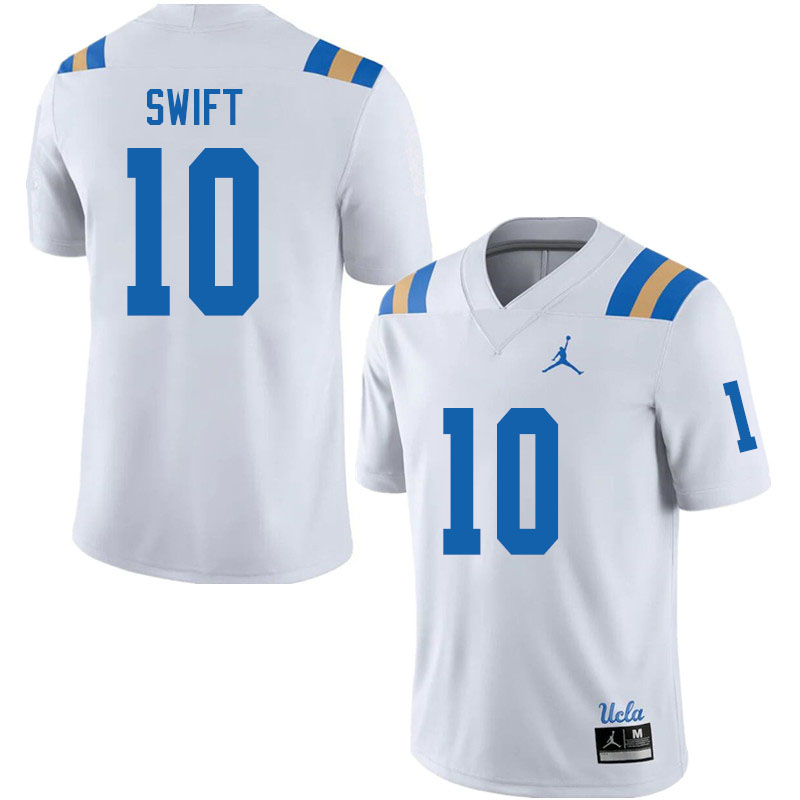 Jordan Brand Men #10 Joshua Swift UCLA Bruins College Football Jerseys Sale-White - Click Image to Close